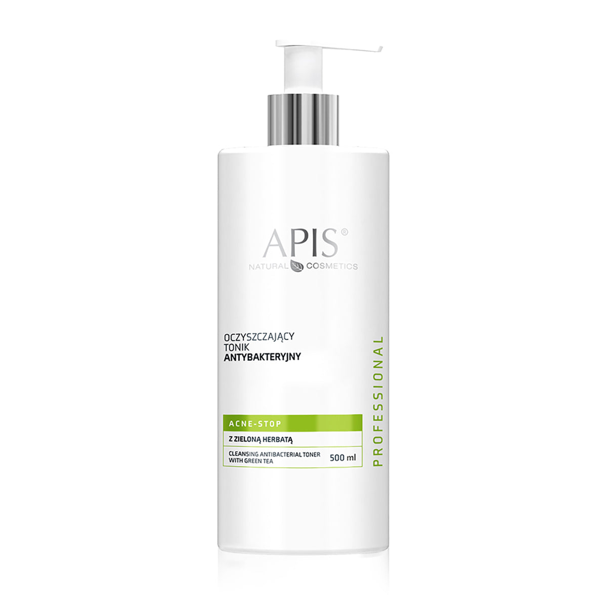 Apis Acne-Stop antibakteerinen puhdistusvesi vihreällä teellä. 500ml