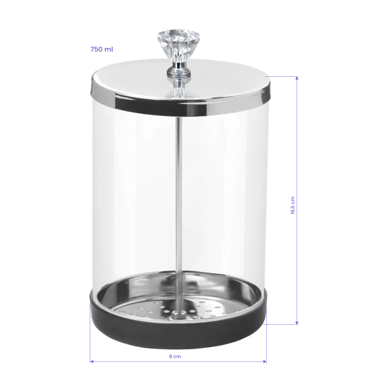 Lasisäiliö työkalujen desinfiointiin 750 ML