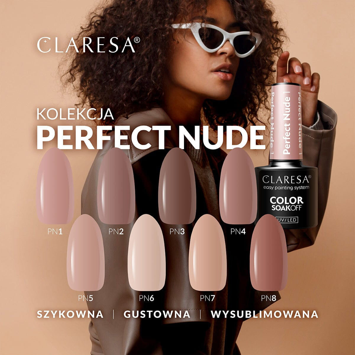CLARESA Hybrid nail polish PERFECT NUDE 1 -5g