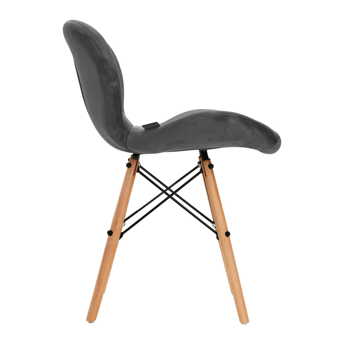 4Rico Cosmetic chair QS-186 gray velvet