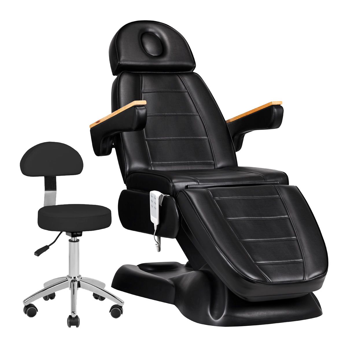 Sähköinen meikkituoli SILLON Lux 273b + jakkara 304, musta