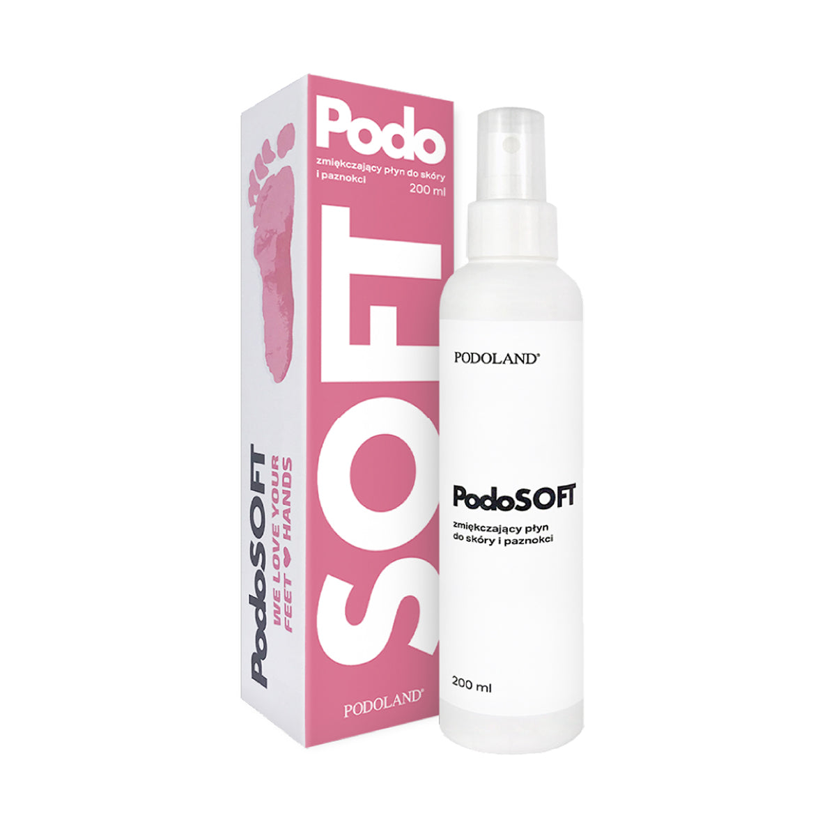Podoland-valmiste PodoSoft pehmentävä neste iholle ja kynsille 200ml