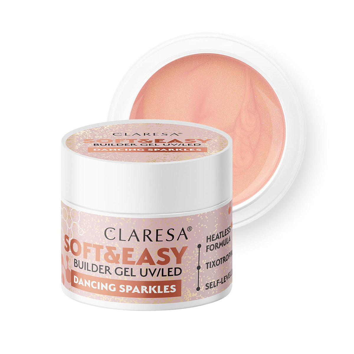 Claresa Soft&Easy Builder Gel – Dancing Sparkles (12 g)