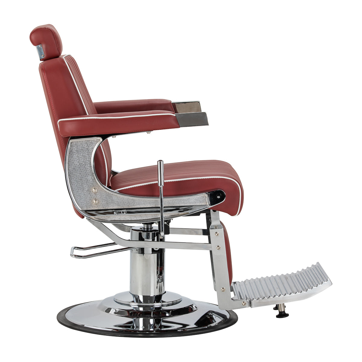 Gabbiano Visionerio barber chair red chrome frame