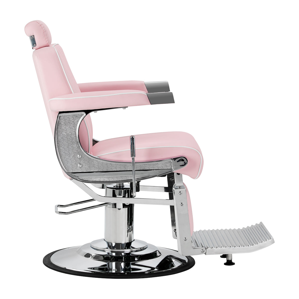 Gabbiano Visionerio barber chair pink chrome frame