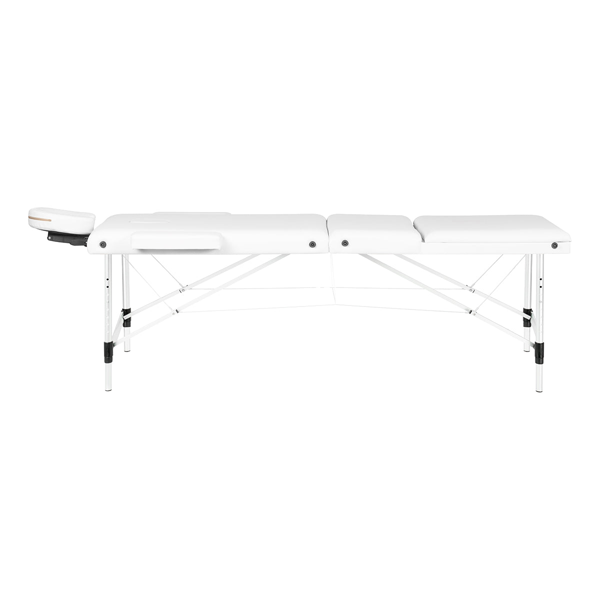 BALANCE aluminium folding massage table 3 segment white