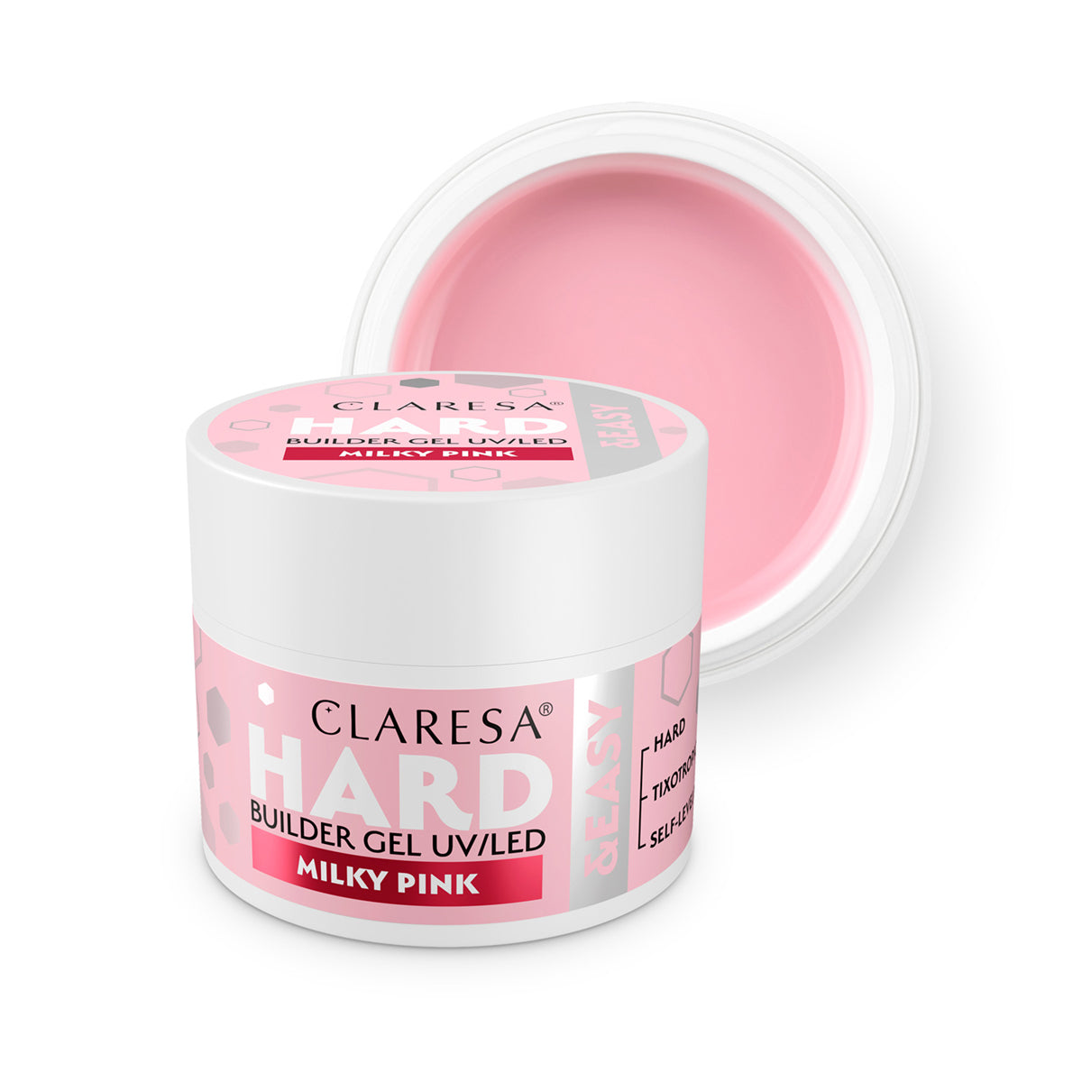 Claresa HARD&EASY BUILDER geeli MILKY pinkki 45g
