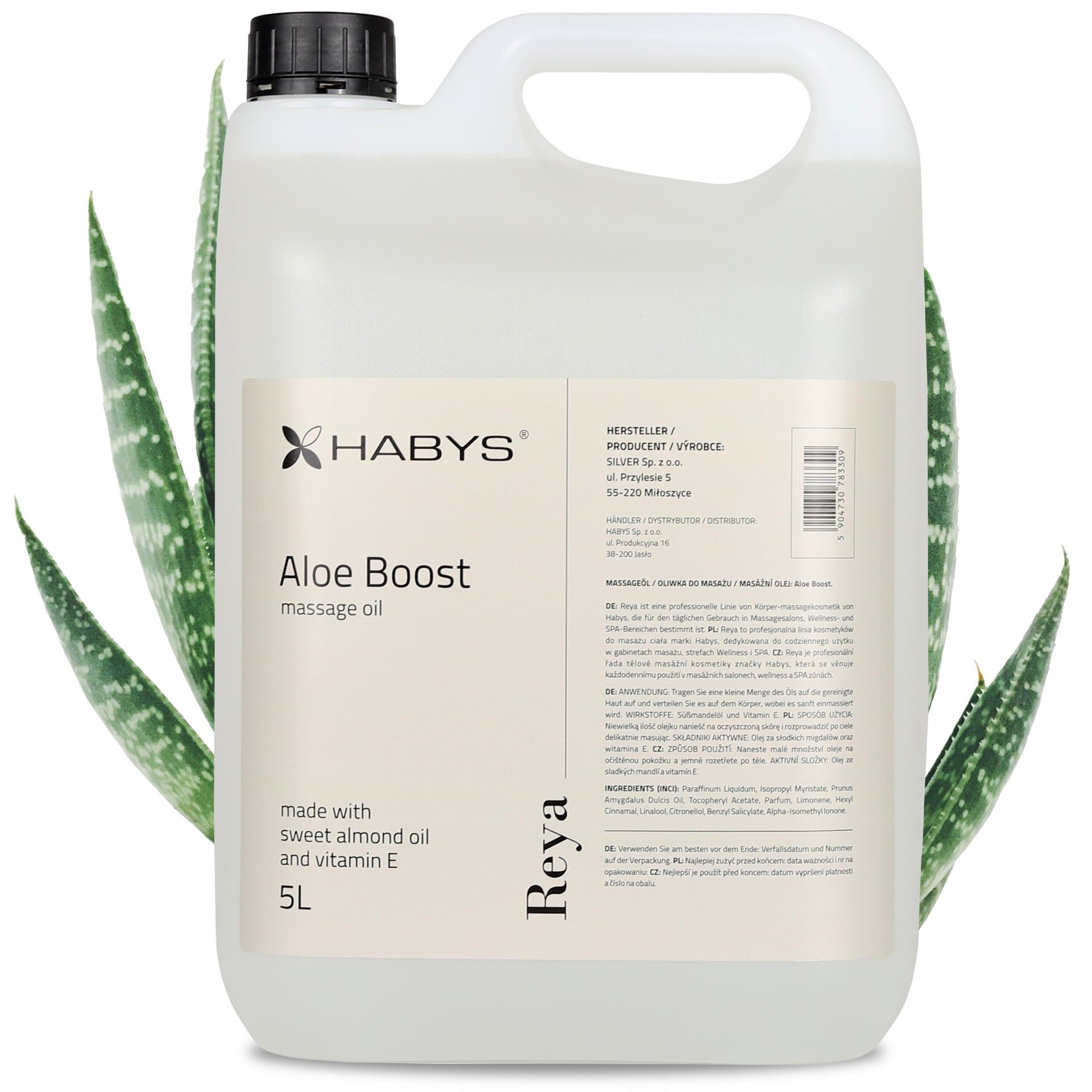 Reya hierontaöljy, aloe boost, 5000 ml