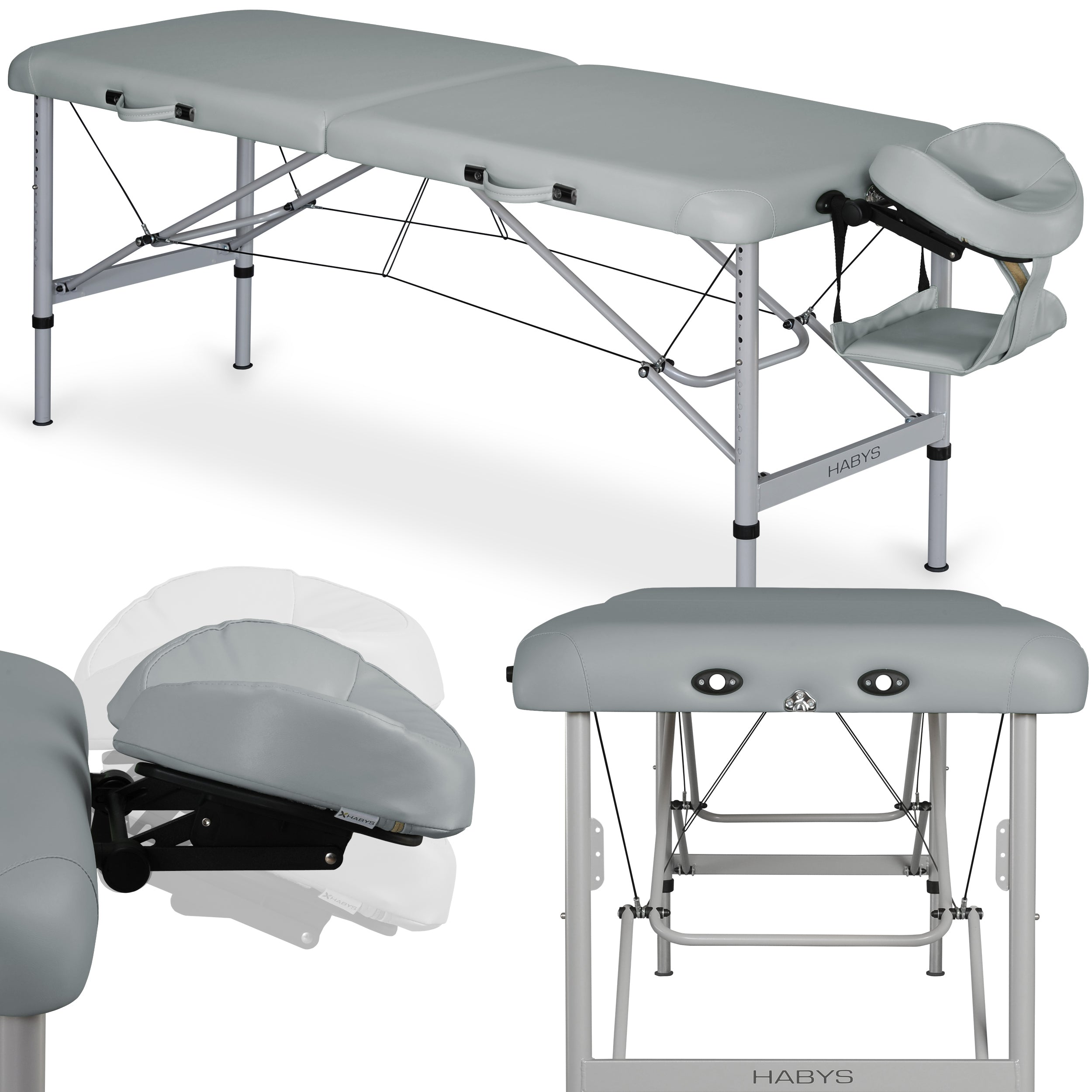 Massage Table Aero Alu 70 Vinyl Flex K029 Grey