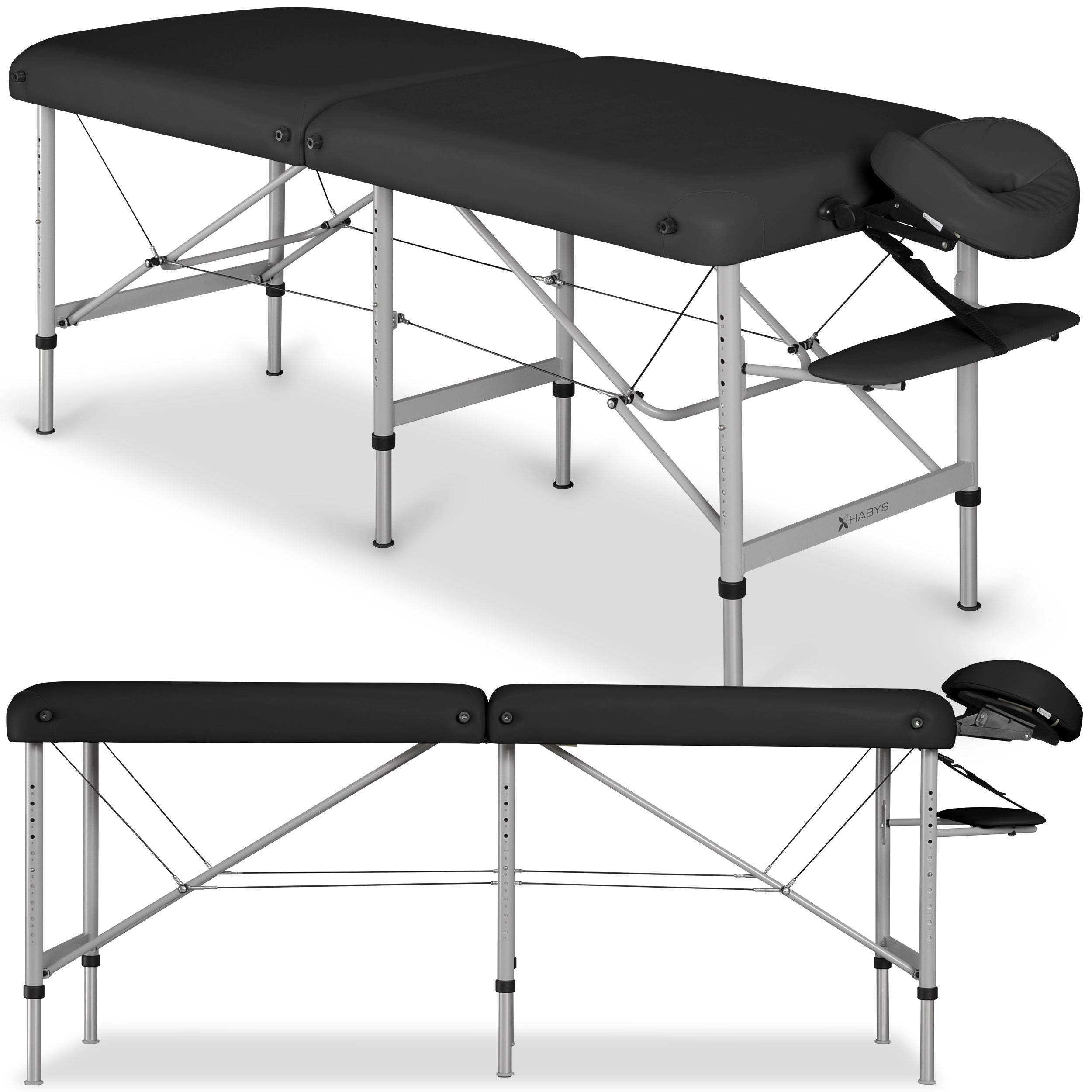 Massage Table Medmal Alu 60 Vinyl Flex K015 Black