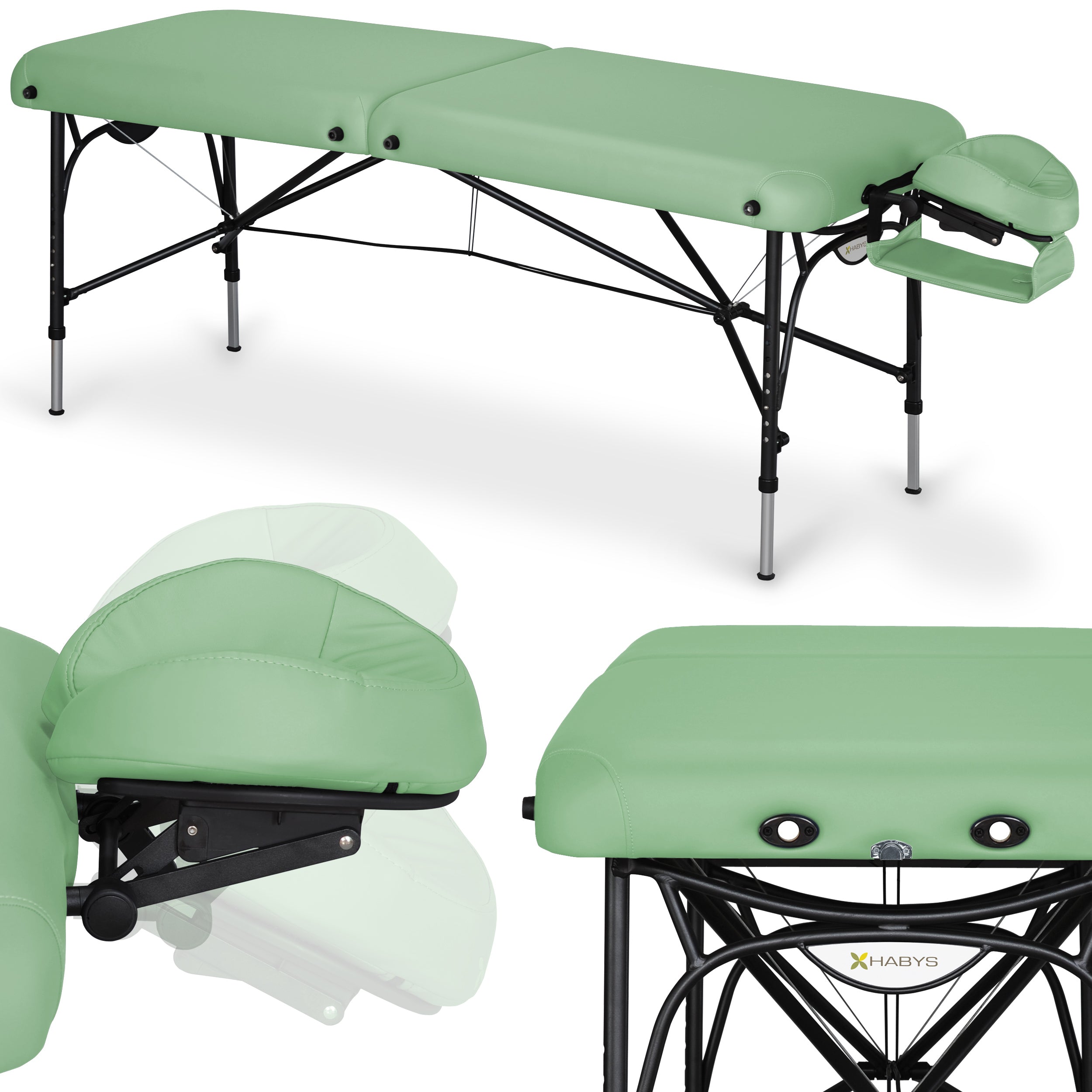 Massage Table Smart Alu 70 Vinyl Flex K022 Green