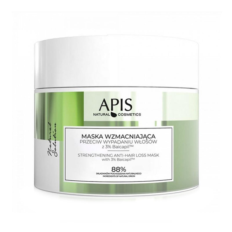 Apis natural solution, vahvistava naamio hiustenlähtöä vastaan, jossa 3 % baicapilia, 200 ml